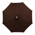 thumbnail image 1 of 9FT Patio Umbrella Replacement Canopy for 6 Ribs, Market Yard Table Umbrella Replacement Top Cover, Round Replacement Parasol Canopy Cover, UV Protective Cloth for Garden Umbrella - Coffee, 1 of 10