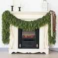 thumbnail image 1 of 9FT Real Touch Cedar Christmas Garland, Artificial Pine Needles Garlands, Faux Greenery Garland for Holiday Fireplace,Table, Window, Stairs, Mante, Indoor Outdoor Christmas Decorations (2PCS), 1 of 10
