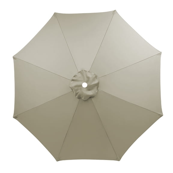 9FT Replacement Umbrella Canopy, Patio Umbrella Replacement Canopy Only for 6 Ribs, Outdoor Table Market Yard Umbrella Replacement Top Cover - Light Gray