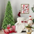 thumbnail image 1 of 9FT Slim Christmas Tree – 2152 Tips, PE+PVC Branches, Hinged Design for Easy Setup, Stable Metal Stand – Ideal for Corners & Small Spaces, 1 of 8