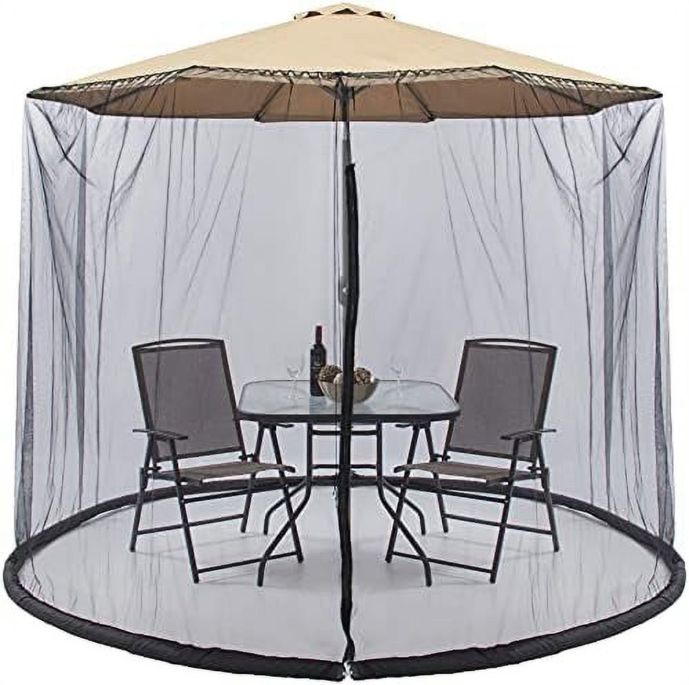 9Ft Adjustable Mosquito Net For Umbrellas 7.511Ft, Bug Screen Patio Umbrella Accessory For
