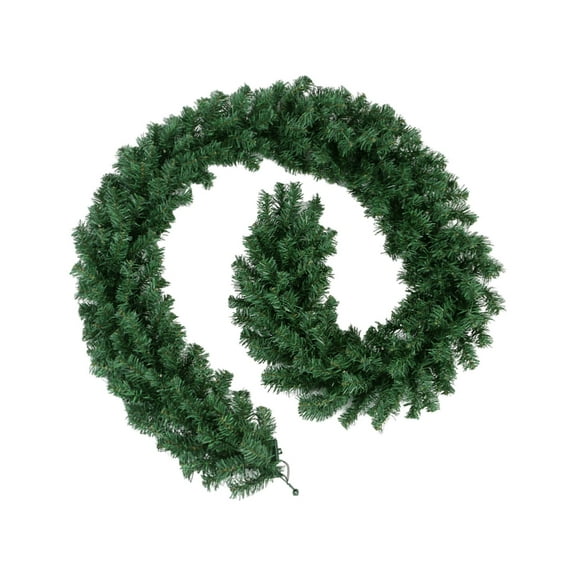 9Ft Christmas Cedar Garland, Real Touch Cedar Garland, Soft And Thickness Green Artificial Cypress Garlands For Mantle Fireplace Table Door Wall Upstairs Indoor Outdoor Xmas Holiday Decorations