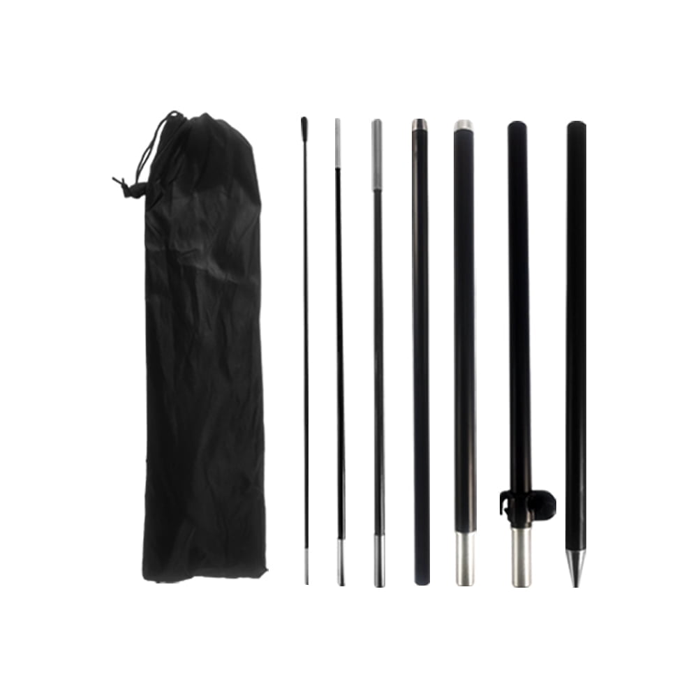 Generic 9 Ft Feather Flag Pole Kit with Ground Spike, Portable Flagpole for Advertising, Black