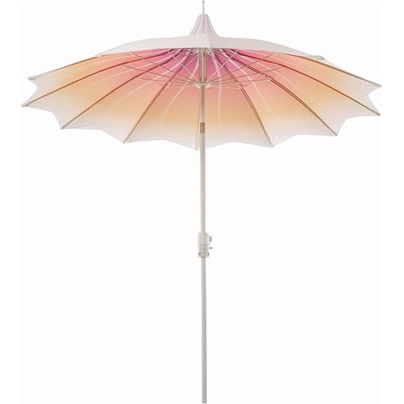 LEDMOMO Outdoor Umbrella with LED Light Assorted Colors for Poolside Shade
