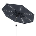thumbnail image 1 of 9Ft Patio Umbrella with Solar Lights,Outdoor Steel Polyester Market Patio Umbrella With 32 LED Lights,8 Ribs Market Umbrella With Push Button Tilt Easy Push Button,Tilt,Table Compatible（without base）, 1 of 7