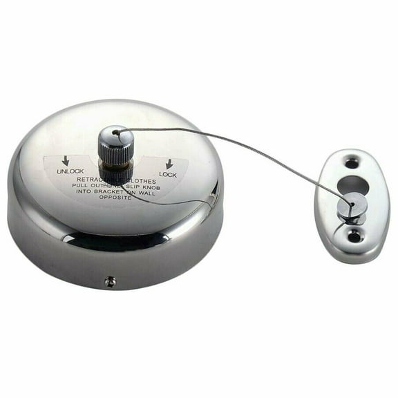 9Ft Retractable Single Clothes Line Laundry Clothesline with Nylon Rope String for Indoor Bathroom Hotel