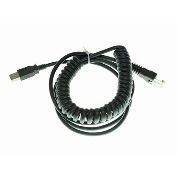 9Ft Usb Laser Barcode Scanner Coiled Cable For Symbol Ls2208 Ls3408 Ls3478