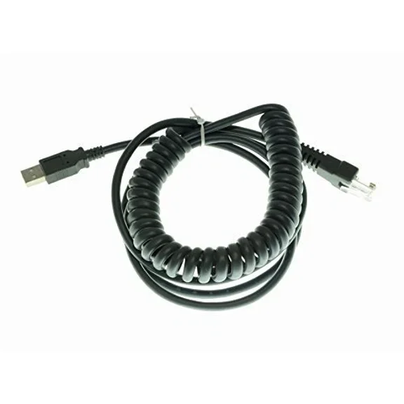 9Ft Usb Laser Barcode Scanner Coiled Cable For Symbol Ls2208 Ls3408 Ls3478