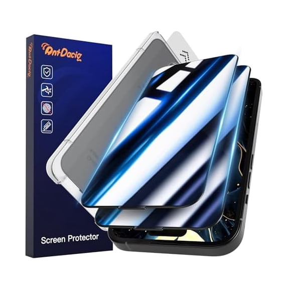 9H+ Glass for iPhone 16 Pro Privacy Screen Protector [Military Grade & Shatterproof] Screen Protector 16 Pro Tempered Glass Full Coverage Protection, 2 Packs