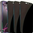thumbnail image 1 of 9H Hardness 3-Pack iPhone Refractive Privacy Glass Screen Protector | 9H Hardness, Anti-Peeping, Anti-Fingerprint, Full Coverage Tempered Glass Film with Edge Protection, 1 of 8