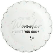 How We Wonder Gender Reveal Disposable Paper Plates, 9, White, 8 Pieces, by Way To Celebrate