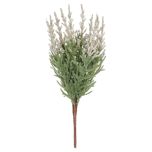 Green and Champagne Gold Glitter Greenery Decorative Christmas Pick, 9", by Holiday Time