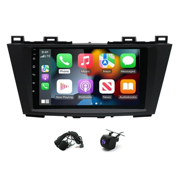 LICHENGTAI 9" Android 13 Car Stereo 2+32G IPS GPS with CarPlay Fits for Mazda 5 2011-2013 Bluetooth WiFi SWC AHD Backup Camera