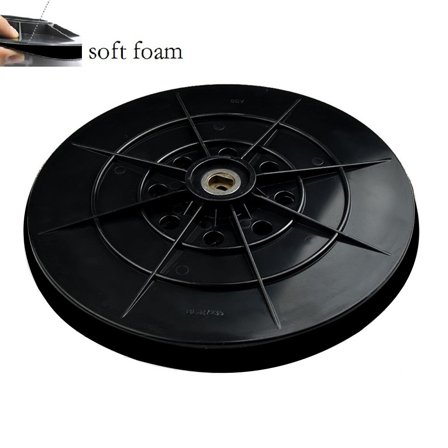 9Inch 215Mm Drywall Sander Backup Pad 8Hole Hook And-Loop Sanding Pad With 6Mm Thread Hard/Soft Sponge Polishing Backing Plate
