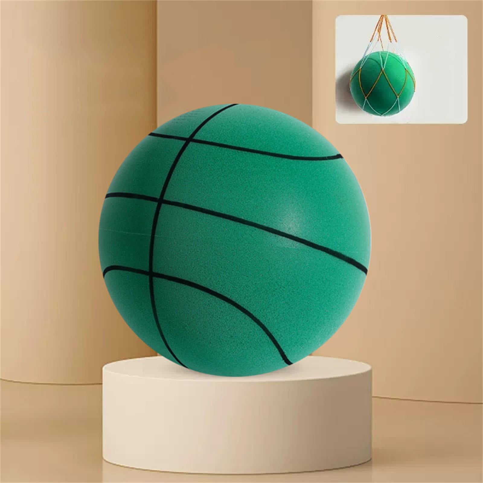 9Inch Flocked Silent Basketball, Professional Grade PU Material for Quiet Indoor Practice and Skill Development