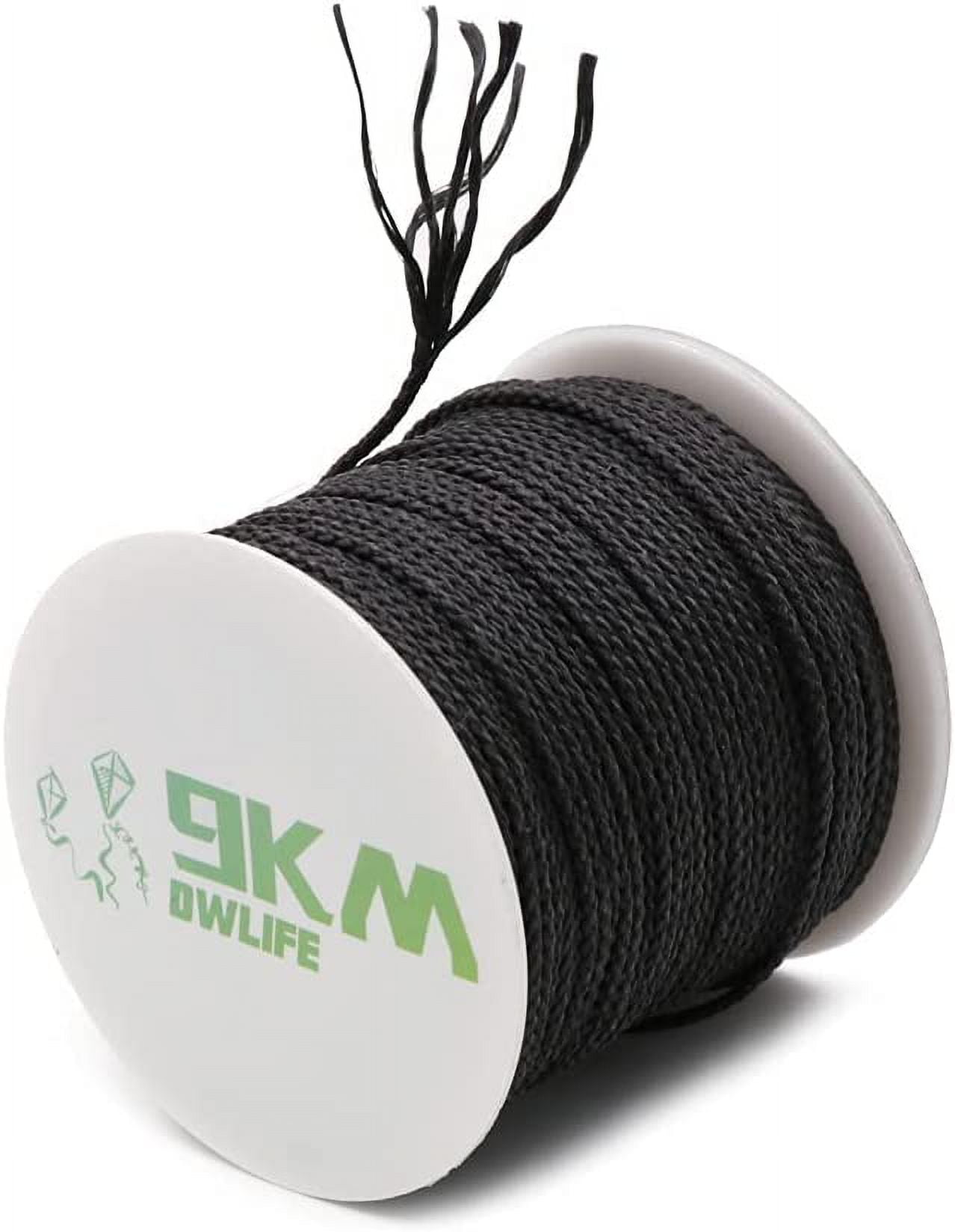 9KM DWLIFE Black Braided Kevlar String 50lb~1800lbs Fishing Assist Line  High Strength Tensile Heat Resistant for Paracord Cord Ultralight Tactical  Survival Rope Kite Flying Outdoor Activities 