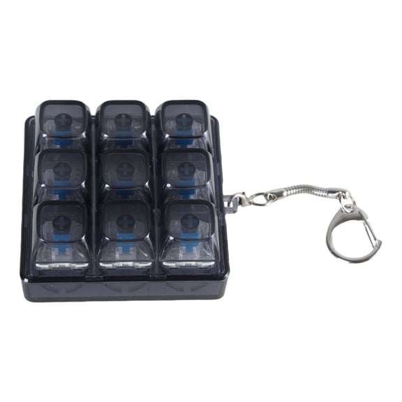 9Key DA Profile Translucent Keycap Tester Keyboard Switch Tester Keychain for Gamers and Programmers