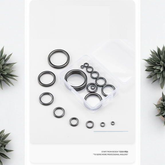 9Km Dwlife Fishing Rod Ceramic Guide Ring Replacement Kit 14 Sizes For Spinning Casting Rods