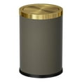 thumbnail image 1 of 9L/2.3GAL Bathroom Trash Cans Gold,Brush Brass Trash Can with Lid,Gold Trash Can for Bathroom,Bedroom, Powder Room,Office,Laundry Room (9L-Gery), 1 of 14