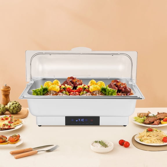 9L/ 9.51Qt Capacity Buffet Electric Chafer Chafing Dish Set Stainless Steel Party Food Warmer 600W Food Warming Container