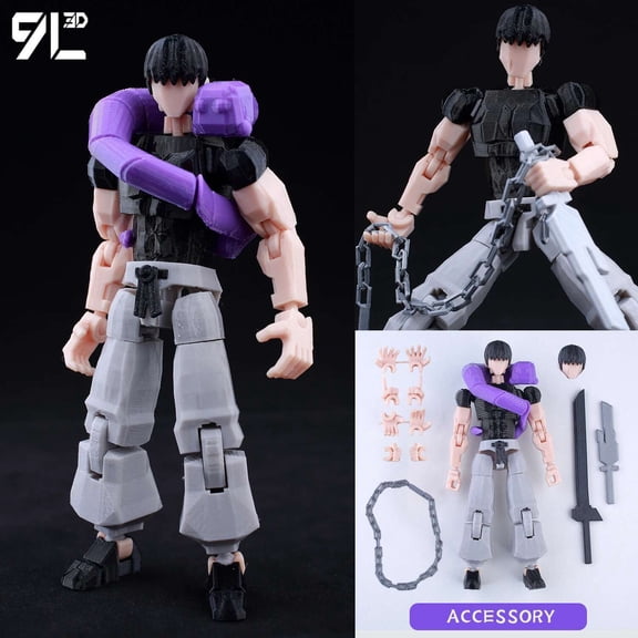 9L3D Titan13 Yuta Okkotsu & Rika Figure LUCKY13 Anime Action Model T13 Multi-Jointed Poseable Dummy13 Collector's Edition
