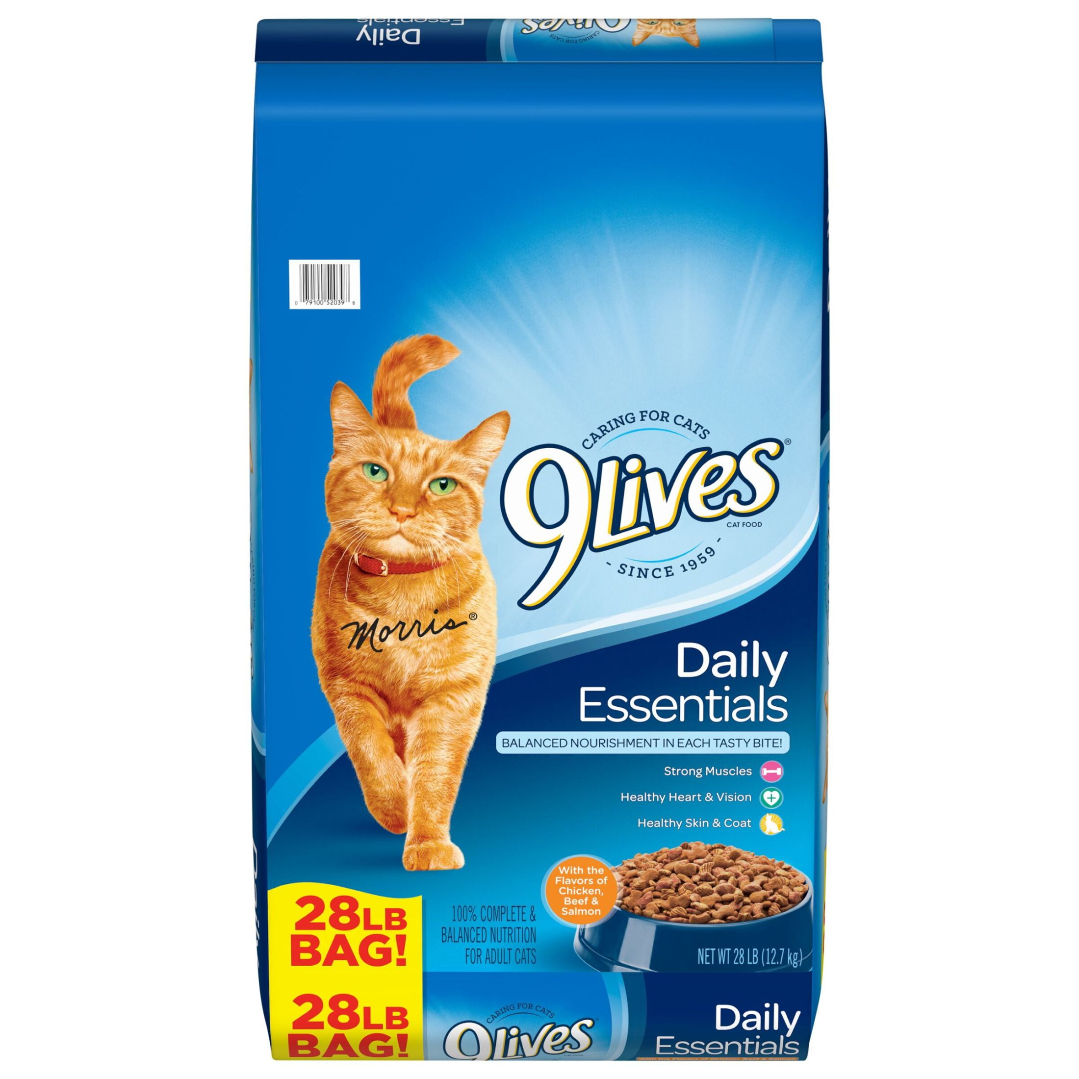 9Lives Dry Cat Food, 28 lb, with high quality protein, taurine