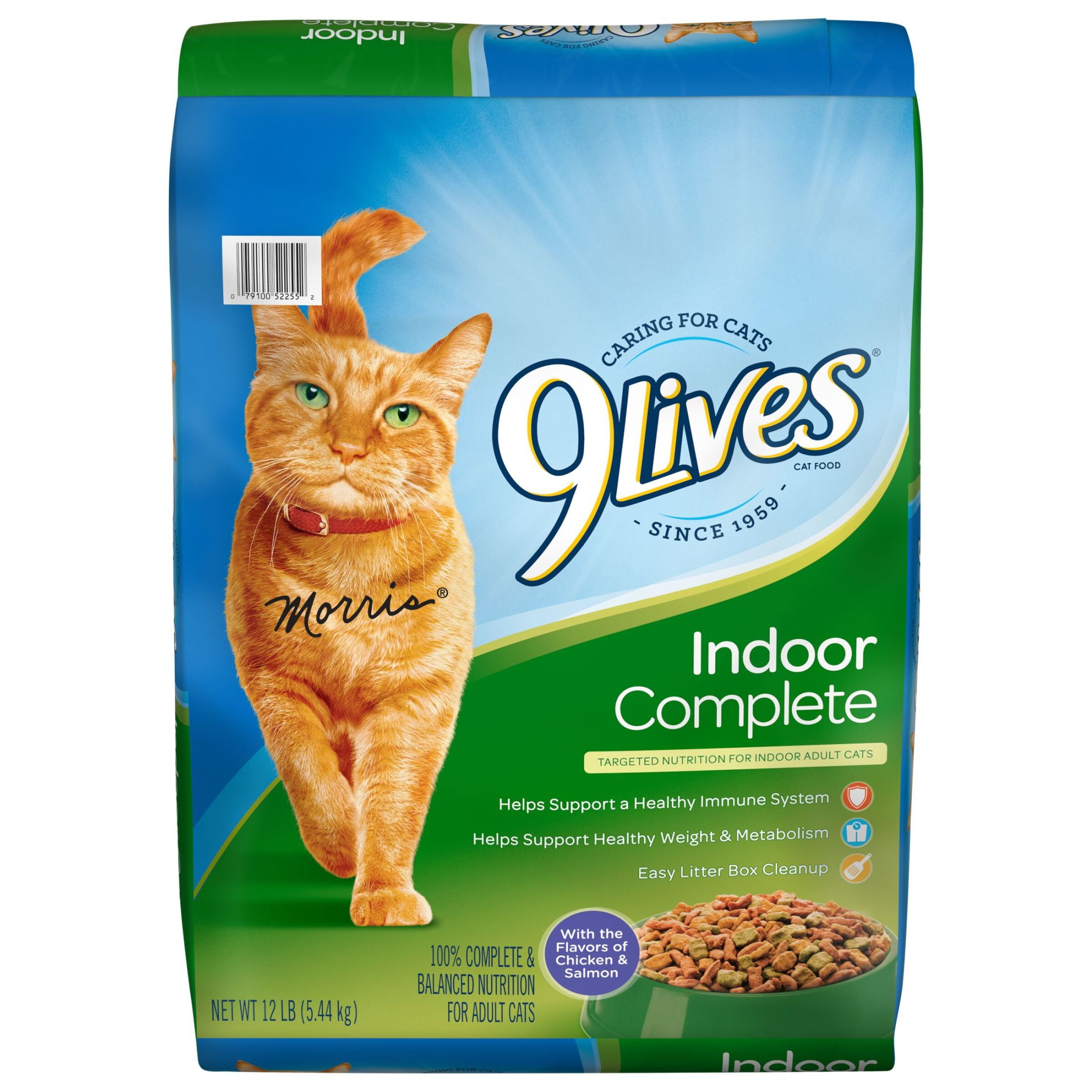 9Lives Indoor Complete Dry Cat Food, 12 lb. Bag