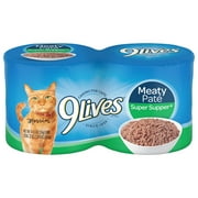 9Lives Meaty Paté Super Supper Wet Cat Food, 22-Ounce, Pack of 4