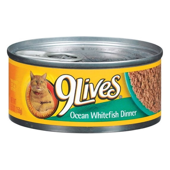 9Lives Ocean Whitefish Dinner Wet Cat Food, 5.5 Oz