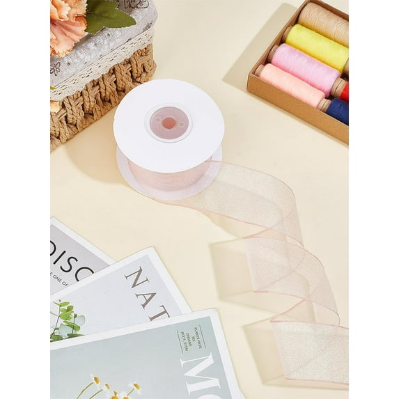 9M/9.84 Yards 1-1/2 inch(38mm) Flat Rainbow Color Organza Ribbon ...