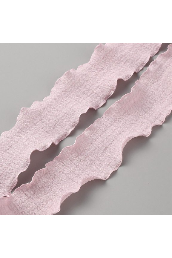 9M Ruffled Polyester Ribbon for Gift Wrapping Ribbon Flower Bouquet Decor Misty Rose 1-5/8 inch(40mm) about 9.84 Yards(9m)/Roll