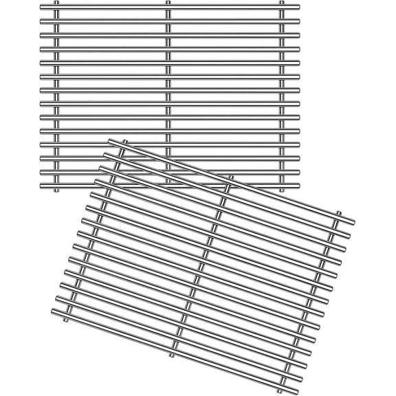 9MM 15" Stainless Steel Grill Grates for Weber Spirit 200 Series Spirit E/S 200 & 210 Genesis Silver A Spirit 500 Gas Grill with Side Control Panel for Weber 7521 7522 7523 65905 65904