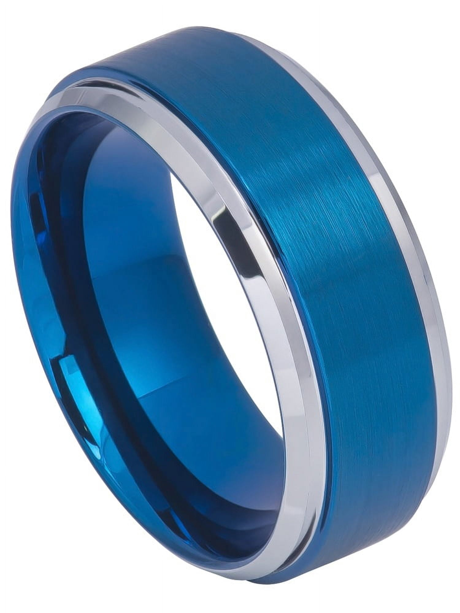 9mm Tungsten Carbide Wedding Band - High Polish/Matte Finish With Grooves, Comfort Fit, Sizes 9-13 - View #9