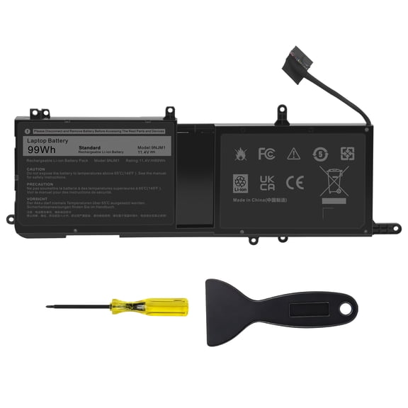 9NJMI Laptop Battery Replacement for Dell Alienware 17 R4 R5 15 R3 R4 P31E P69F P31E001 P31E002 P69F001 P69F002 01D82 546FF HF250 0MG2YH 99Wh 11.4V 3 Cell
