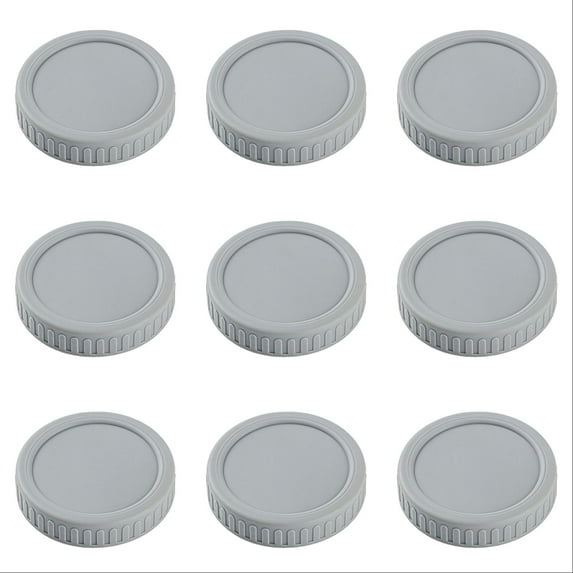 9PC 86mm Wide Mouth Jar Lids - Leak-Proof, Plastic Storage Caps for Canning Jars,Leak-Proof and Anti-Scratch Resistant Surface,J