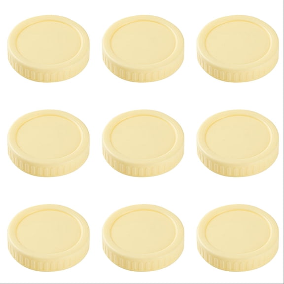 9PC 86mm Wide Mouth Jar Lids - Leak-Proof, Plastic Storage Caps for Canning Jars,Leak-Proof and Anti-Scratch Resistant Surface,P