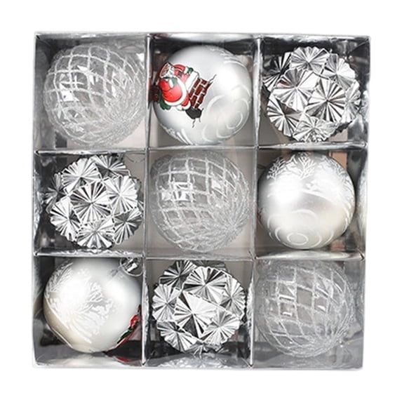 9PC Christmas Balls Ornaments Shatterproof Hanging Tree Decorations Set for Xmas Tree Holiday Party Wedding, Ornaments for Christmas Tree Decorating,3.14 Inch