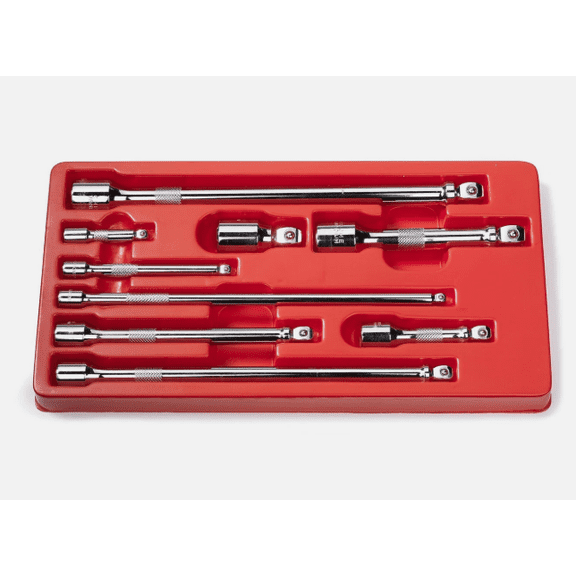 9PC Drive Car Wobble Socket Extension Bar Hand Tool Set Kit Box 1/4" 3/8" 1/2"