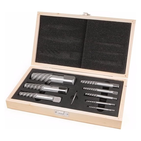 9PC JUMBO SCREW EXTRACTOR SET BOLT STUD PIPE REMOVER EZ EASY OUT 5/64-1 1/16"