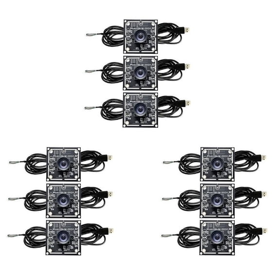 9PCS 100 Degree Camera Module 1MP OV9732 1280x720 USB Free Driver Manual Focus,with 3 Meter Cable for WinXP/7/8/10,9 x 100 Degrees OV9732 Camera Module 9 x 3 meters USB Cable