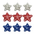 thumbnail image 1 of 9PCS 4th of July Patriotic Rattan Star Decorations, 3.5" Red White Blue Woven Stars Independence Day Decor for Home Table Centerpiece Vase Bowl Filler DIY Craft Party Decoration, 1 of 5