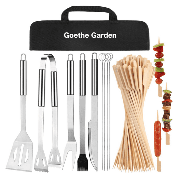 9PCS BBQ Grill Accessories for Top Chef - Professional Grill Tools Set & Basic BBQ Tools for Backyard Restaurant Outdoor Kitchen - Gifts for Father, Husband, Dad