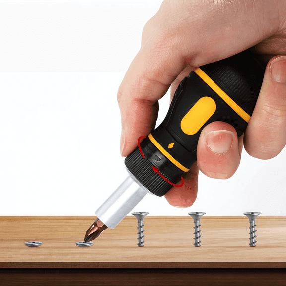 9PCS Compact Mini Ratchet Screwdriver with Multi-Function - Ergonomic Design