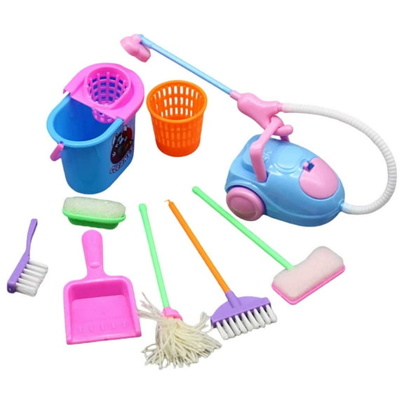 9PCS Dollhouse Cleaning Random Colors Mini Cleaning For Dolls Pretend Play