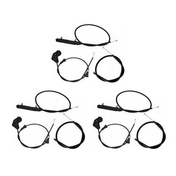 9PCS Engine Hood Release Bowden Cable for E46 320I 323I 98-05 51238208442,9*Hood Release Cable,black