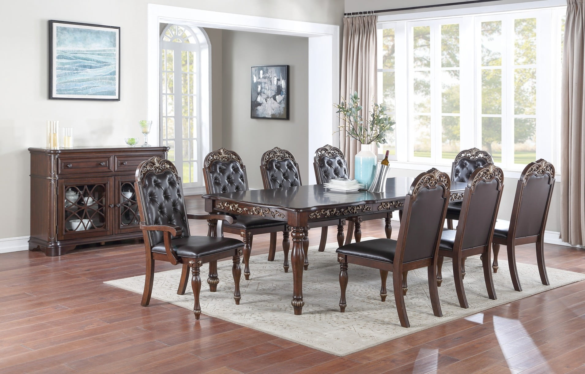 Formal dining room sets for 8 hotsell