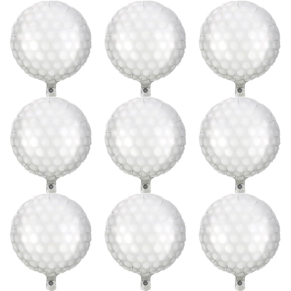 9PCS Golf Balloons - 18Inch Sports Aluminum Foil Balloons for Golf Themed Party Hole In One Birthday Sports Graduation Party Supplies