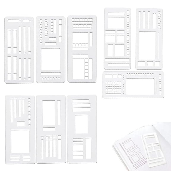 9 PCS Handmade Flexible Record Template, Reusable Planner Stencils for Journaling, Calendar, Checklists, Scrapbooking & DIY Craft Supplies