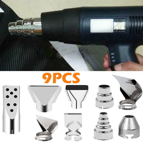 9PCS Heat Nozzles Set 35mm Heat Nozzles Kit 1500-2000W For Air Soldering GAW
