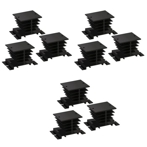 9PCS Heatsink Temperature Controller Heat Sink for Solid State Relay and Radiator Module Black for -10,25,40A